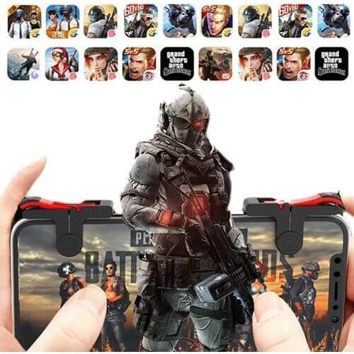 2PCS PUBG Moible Controller Gamepad Free Fire L1 R1 Trigger PUGB Mobile keypads Grip L1R1 Joystick For iPhone Android Phone