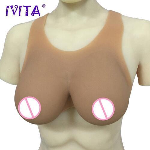 IVITA 4600g Artificial Silicone Breast Forms Realisitic Fake Boobs For Crossdressers Transvestite Crossdress Drag Queen Breasts