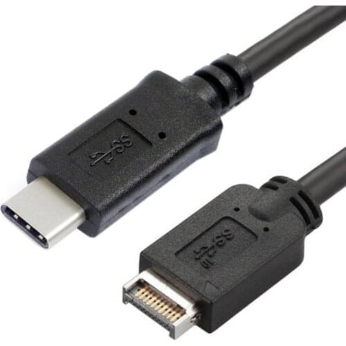 USB 3.1 Front Panel Header to USB C Type-C Male Extension Data Cable 50cm