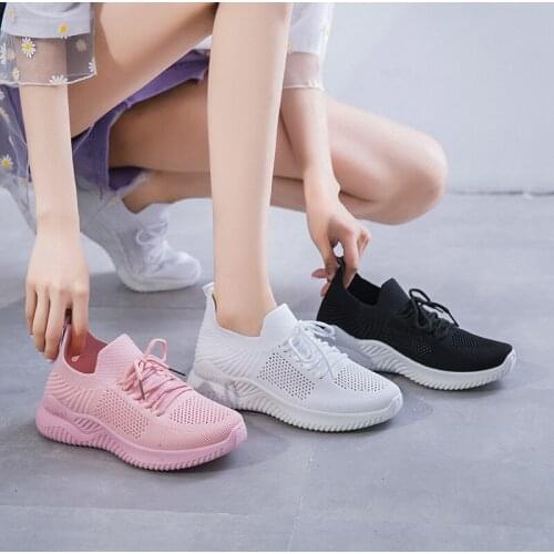 Women Casual Shoes Fashion Breathable Walking Mesh Flat Shoes Woman White Sneakers Women Tenis Feminino Female Tenis De Mujer