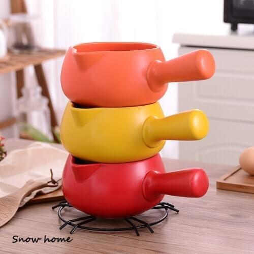Small casserole soup mini baby boiled milk porridge ceramic cooking noodles high temperature health cooking stewpan saucepot