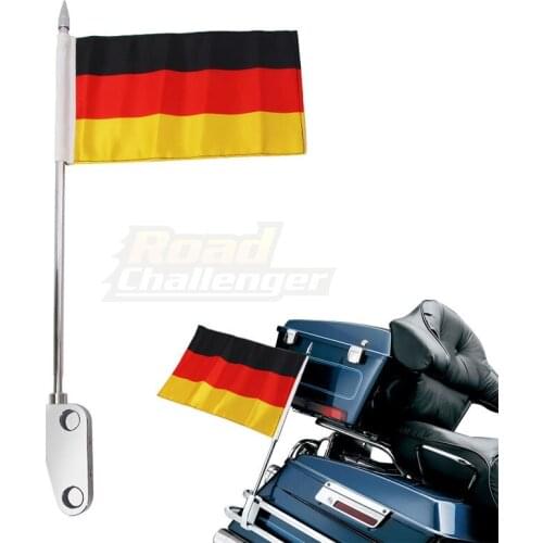 Motorcycle Rear Side Saddlebag Luggage Rack Flag Pole Kit For Harley Touring Electra Glide Road King models