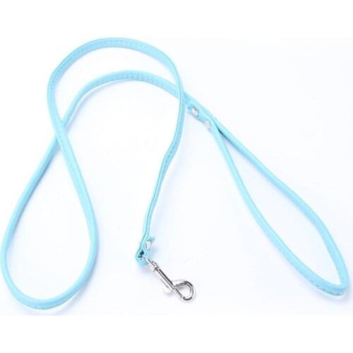 New Pet Cat Puppy Dogs Leash Long Smooth PU Leather Leashes Solid Color Dog Walker Dogs Leashes Pink Blue Red Black 2021 New