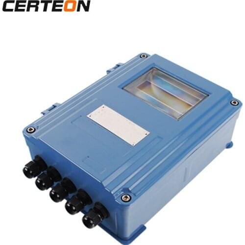 Open channel underwater External binding type ultrasonic flow sensor with transit-time and velocity display