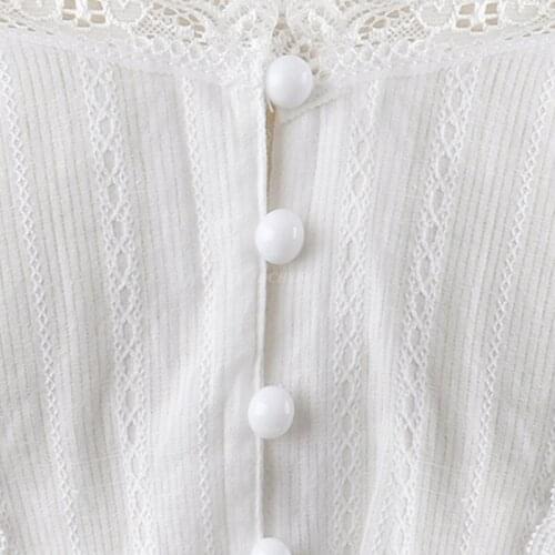 Sexy Pajamas Womens Cotton Jacquard Hollow Micro-transparent Short Paragraph Buckle Strap Shorts Home Suit Pajamas for Women