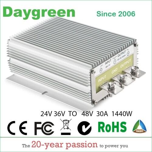 24V 36V TO 48V 30A STEP UP DC DC CONVERTER PROMOTION 24VDC TO 48V DC 30 AMP 1440Watt H30-2436-48 Daygreen CE RoHS Certificated