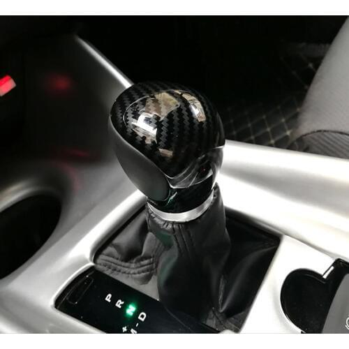 Car Gear Shift Knob Head Collars Carbon Fibre Gear Shifting 2108 For Toyota CHR Sticker Shift Knob Cover