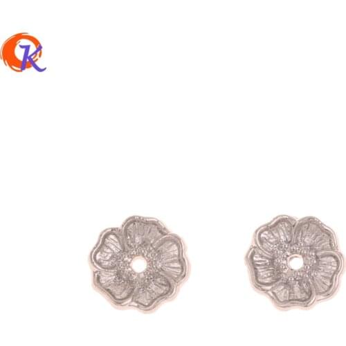 Cordial Design 100Pcs 11*11MM Jewelry Findings Component/Flower Shape/DIY Jewelry Making/Rhodium/Hand Made/Earrings Accessories