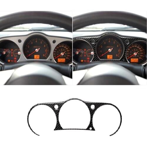 Carbon Fiber speedometer surrounded instrument panel display panel Decorative Sticker Fit For Nissan 350Z Z33 2003-2009