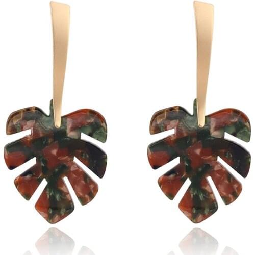 TODOX New healthy women Trendy drop earrings geometric Acetate Female Long Dangle Korean Hanging Acrylic stud Drop Earrings