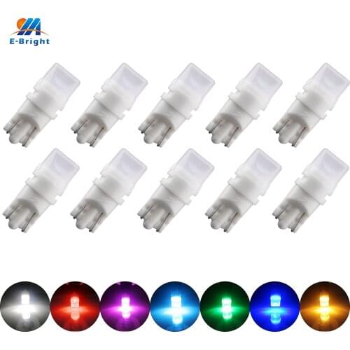 YM E-Bright 10 PCS T10 W5W 2835 3 SMD 12V DC Interior LED Car Lights Auto Bulbs White Blue Red Amber Green Pink 110Lm Signal led