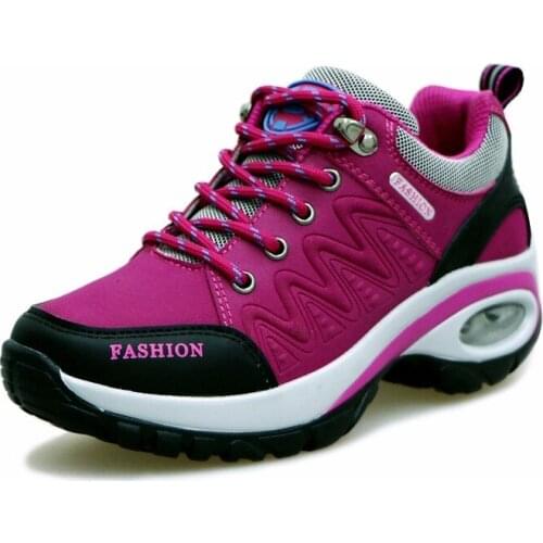 Womens heeled shoes; pu vamp wedge rubber outsole womens shoes; comfortable fashion non-slip waterproof outdoor shoes