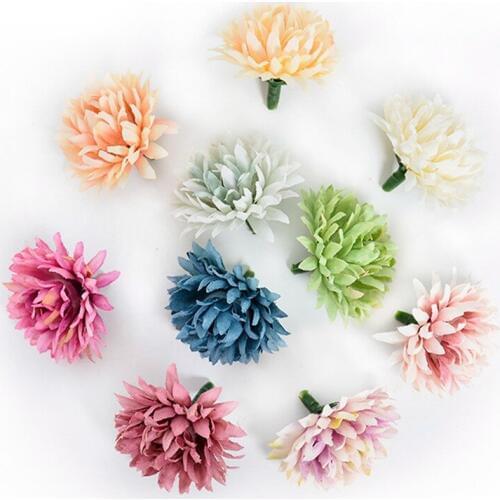 10pcs Artificial flower Hydrangea head for Wedding car decoration new Year christmas Decorative flower Bride bouquet accessories