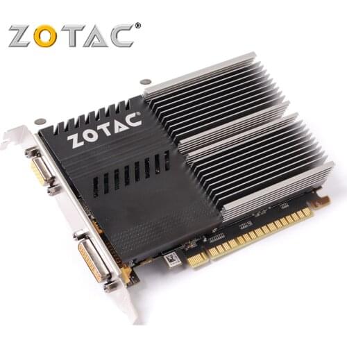 100% OriginaL ZOTAC G210 1GB Graphics Cards 64Bit GDDR3 Video Card Original for nVIDIA Geforce GPU games Dvi VGA Geforce210 Used