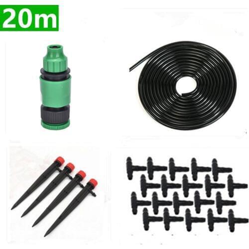 20m Hose 360 Degree Rotation Garden Drippers Diy Drip Irrigation System Nursery Cultivation Plant Automatic Self Watering Ba02