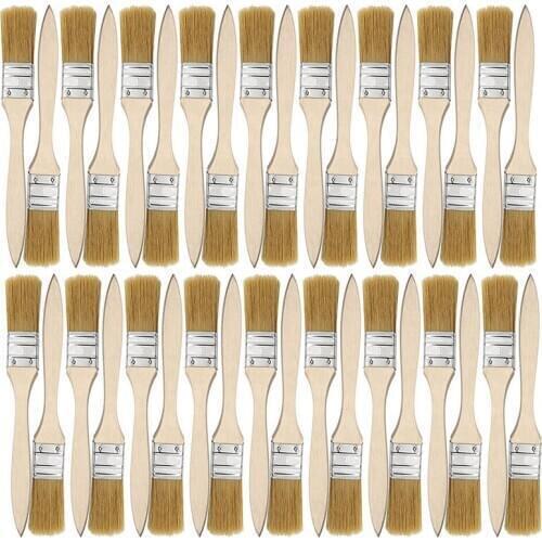 36 Pack of 1 Inch (24mm) Paint Brushes and Chip Paint Brushes for Paint Stains Varnishes Glues and Gesso