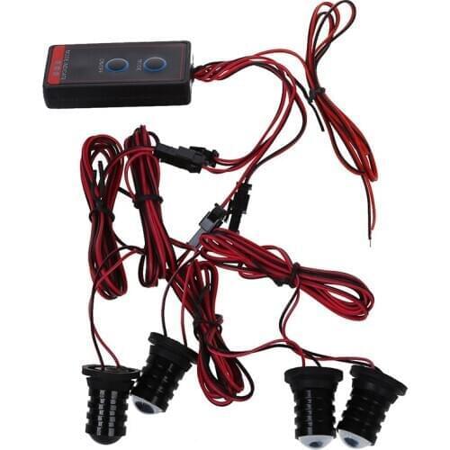 4pc Strobe Strobe Strobe Flashing 4 LED White Light for Car Motorcycle