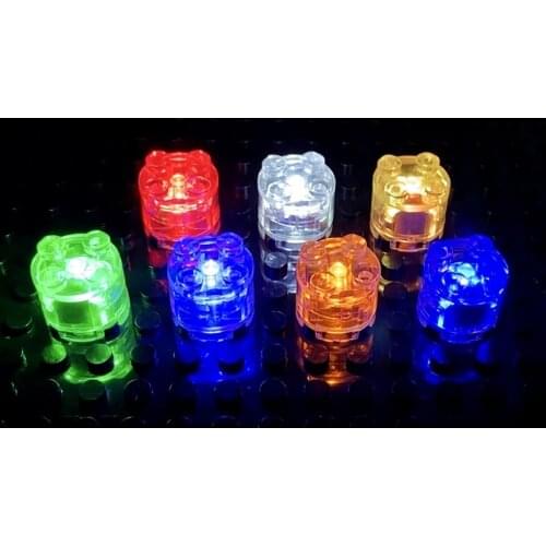5pcs Light Brick Luminescent Lamp Accessories Round Led The Flash Luminous Building Block DIY Toys MOC Colorful Color LED Lights