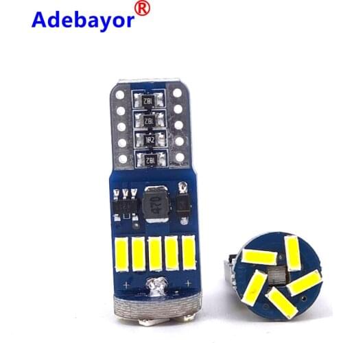 600pcs T10 CANBUS 15 SMD 4014 Chips Led W5W 194 Car styling Side Wedge Map door reading Tail Light Lamp Bulb White DC 12V