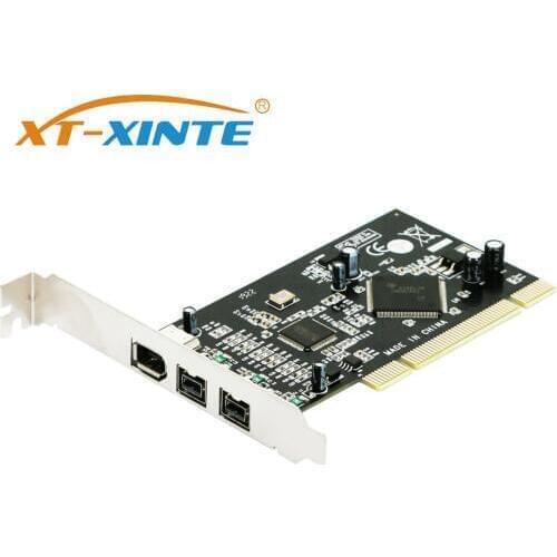 XT-XINTE Add on Cards PCI 2x IEEE 1394B 9 Pin & 1x 1394A 6 Pin 1394 Extension Adapter PCI Controller Card for Firewire Destop PC