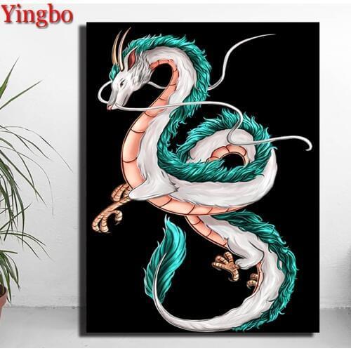 DIY Diamond Painting Full Square Diamond Mosaic Anime dragon Cross Stitch Handicrafts Needlework Rhinestone Pictures decor