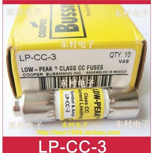 US Fuse BUSSMANN LOW-PEAK fuse LP-CC-3 3A 600V LP-CC-3
