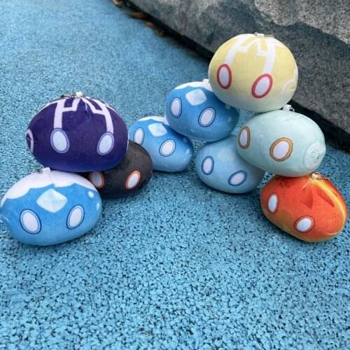 Anime Velvet Cartoon Pendant Game Genshin Impact Cosplay Slime Plush Pillow Project Elements Kids Toys Girls Gifts Spinning Ball