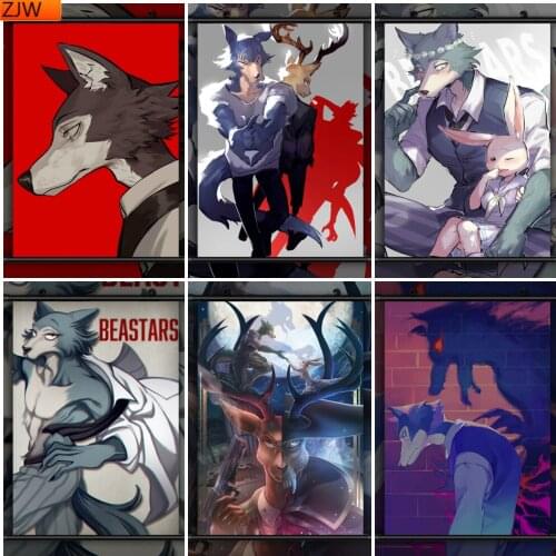 BEASTARS Legosi Animation Diamond Painting Diamond Inlaid Diamond Mosaic Diamond Embroidery Cross Stitch Kits Home Decoration