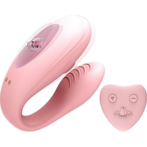 Wireless Egg Vibrators Silicone Adult Toys For Couples Dildo G Spot U Type Clitoris Sucking Double Vibrator Sex Toy For Woman