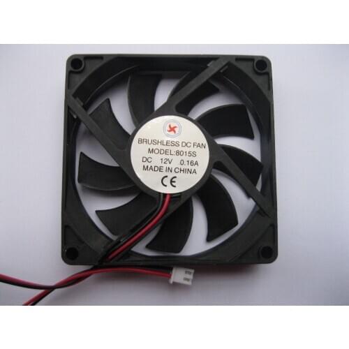 36 pcs Brushless DC Cooling Fan 9 Blade 12V 8015s 80x80x15mm 2 Wires Black