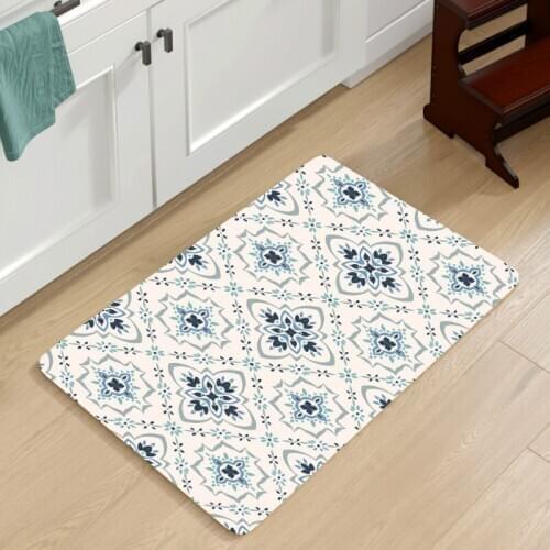 Bohemian Kitchen Floor Mat Modern Door Mat Carpet For Living Room Boho Decor Anti-Slip Kitchen Rug Hallway Carpet Home Decor