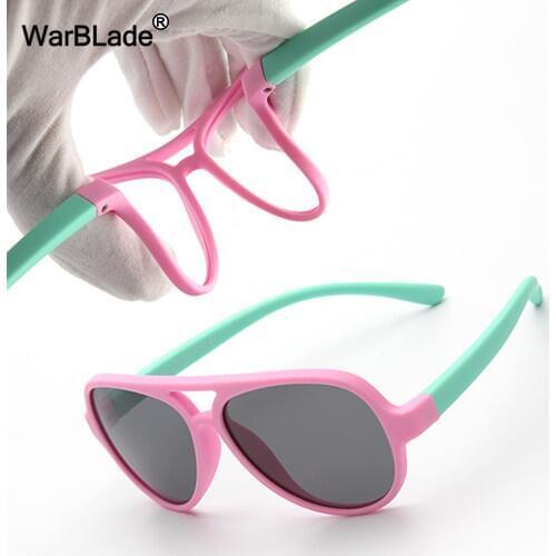 Brand Quality Kids Sunglasses Polarized Baby Boy Girls TR90 Sun Glasses Child Pilot Sunglass Infant Oculos Shades 843 WarBLade