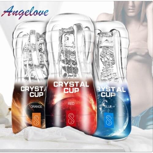 Male Masturbation Cup Soft Pocket Pussy Sex Toys Transparent Vagina Adult Endurance Exercise Products Vacuum Masturbator for Men