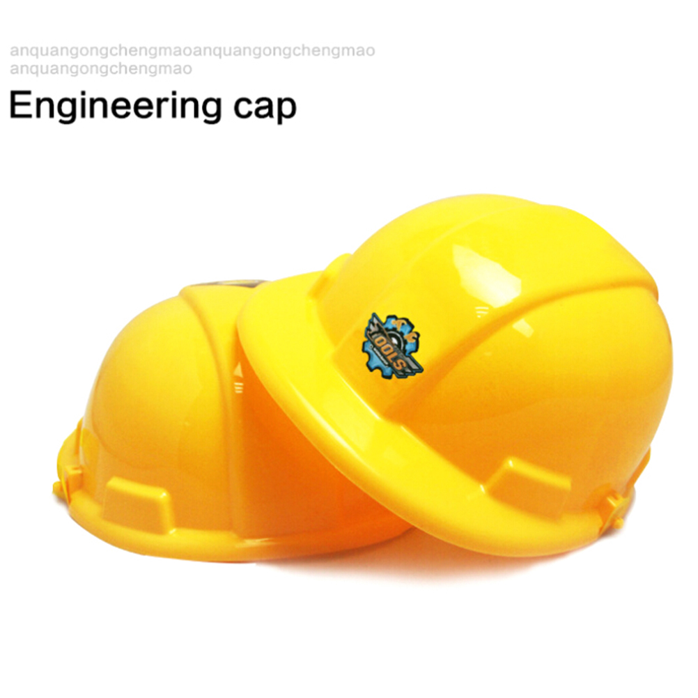 Yellow Simulation Safety Helmet Pretend Role Play Hat Toy Construction Funny Gadgets Creative Kids Children Gift New