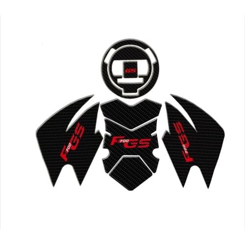 FOR BMW F700GS F700 GS Adventure Motorcycle carbon fibre Emblem Fuel Tank Traction Side Pad waR SHARK neepad Protective Sticker