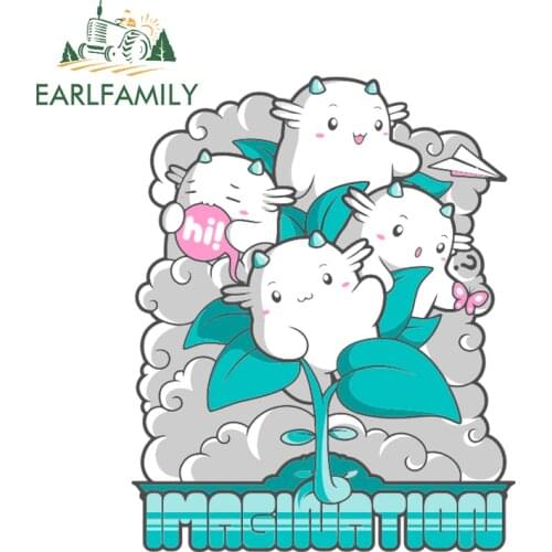 EARLFAMILY 13cm x 10.5cm Funny Cimo Growing Imagination Decal Cartoon Car Sticker Vinyl Window Bumper Trunk Decals Car Styling