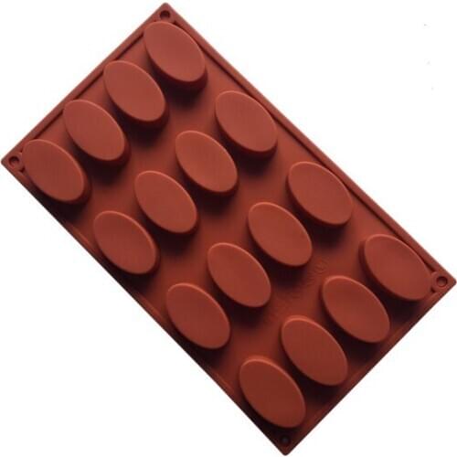 Kitchen DIY Creative 16 Hloe Silicone Cake Mold Silicone Cake Pan Oval Soap Mold Egg Tart Mold Pudding Jelly Mold B017