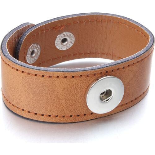 Hot Sale 32 Colors Snap Leather Bracelet Retro Handmade Braided Leather Snap Button Bracelet Bangles Fit Women 18MM Snap Jewelry