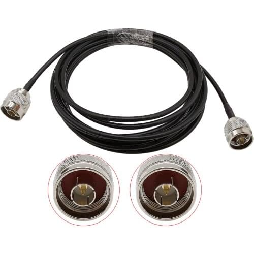 1Pcs N Type Male to N Male Plug Connector 50 Ohm RF Coaxial LMR200 Cable Router Antenna Extension Pigtail 1M-8Meters