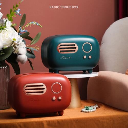 Creative Radio Shaped Tissue Box Wide Mouth Napkin Tissue Paper Holder Storage Napkin Draw Paper Design Kitchen Drop Shipping