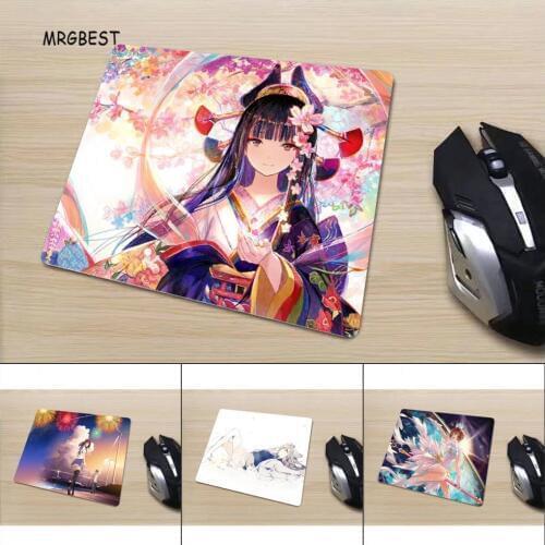MRGBEST Mouse Pads S In Stock 220x180x2mm Softy Anti-slip Rubber base Desk Mat for Gaming Mouse Pad Anime Girls