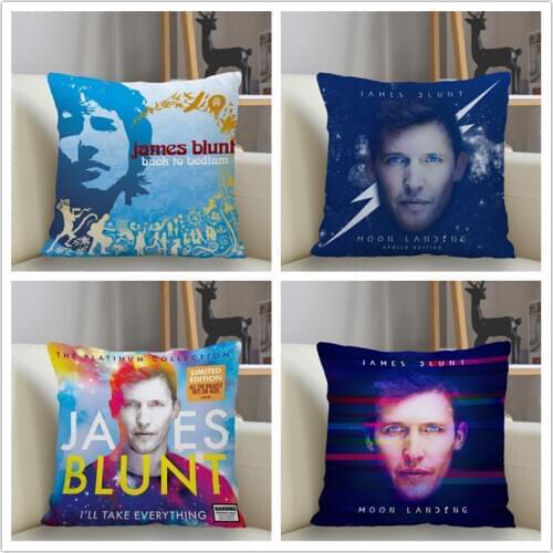 Musife James Blunt Pillowcase Custom Square Pillow Cover Case Zipper Pillowcase 35*35,40*40,45*45cm Drop Shipping