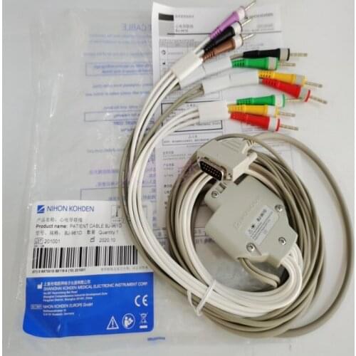 NIHON KOHDEN Japan Optoelectronics Shanghai Factory Original ECG Machine Lead Wire European Standard 3.0 Metal Head