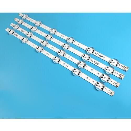 New Kit 4 PCS LED strip For LG 49UV340C 49UJ6565 49UJ670V 49 V17 ART3 2862 2863 6916L-2862A 6916L-2863A V1749L1