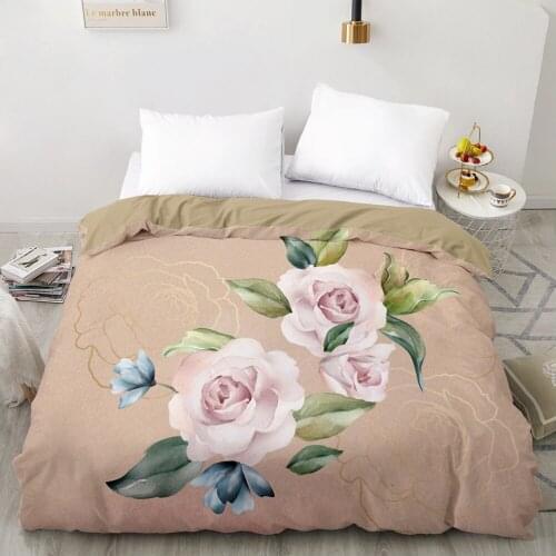 3D Duvet cover Quilt/Blanket/Comfortable Case Luxury Bedding 135 140x200 150x200 200x220 for Home Nordic rustic style pink
