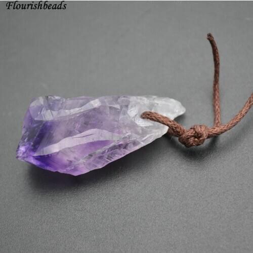 Natural Roguh Amethyst Mineral Quartz Stone Pendants 10pc per lot