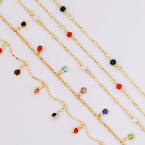 WHSOK 1M/Lot Bracelets & Necklace Parts/Jewelry Accessories/Hand Made/Copper Chains/Square Shape/DIY Making/Crystal Chain