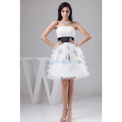 Free shipping 2020 new design hot sale knee-Length formal princess custom size/color real beading ball gown Bridesmaid Dress