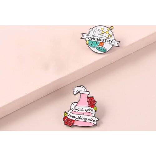 Famous Physicist Avatar Metal Brooches Enamel Pins Funny Chemistry Formula Badges Pins Wholesale Customization Gifts Accessories