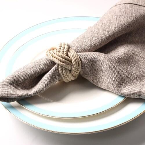 1pc Natural Jute Napkin Ring Rope Woven Napkin Buckle Linen Rope Napkin Ring Party Dinner Christmas Table Decoration